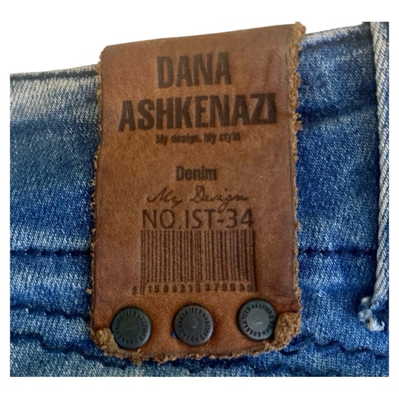 Dana Ashkenazi Mid-Rise Skinny Distressed Denim Jeans Size 28 - Picture 6 of 7